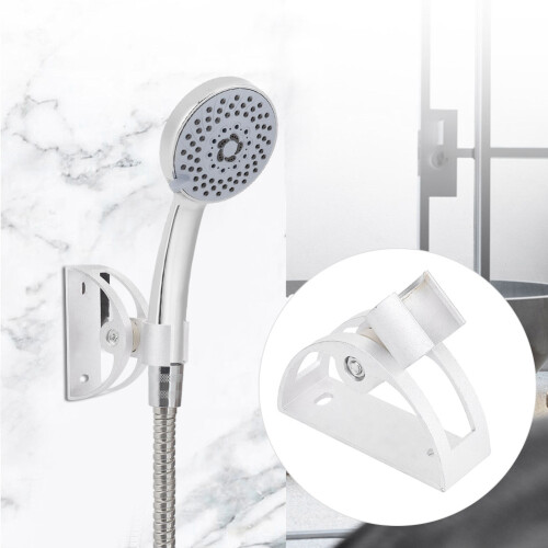 Universal Type Shower Wand Holder Aluminum Shower Head Bracket Rust Resistant Wall Mount Adjustable Angle Practical Bathroom Installation Accessory 2