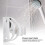 Universal Type Shower Wand Holder Aluminum Shower Head Bracket Rust Resistant Wall Mount Adjustable Angle Practical Bathroom Installation Accessory 8
