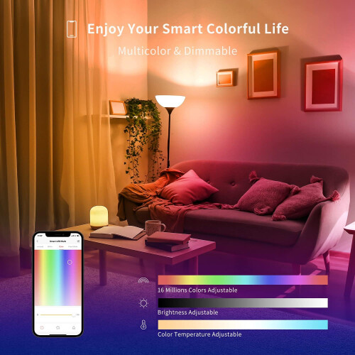 Innovative Smart Home Lighting, Brighter Dimmer Better LED Bulb, 90 Plus CRI Rating, White Light Temperature Control, Voice Control Compatibility, 2