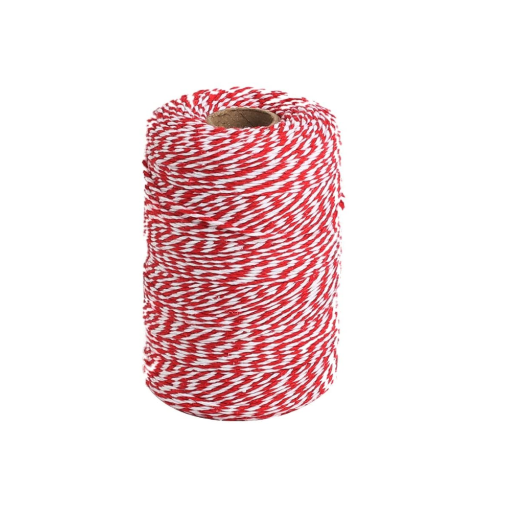 Red And White Twine, Premium Quality Cotton Bakers Twine For Crafts And Wrapping, Perfect For Kitchen Cooking Butchers Twine, Easy To Use And Store 9775230033487