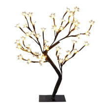 Strahlender Sakura-Bonsai, 24 warmweiße LEDs, stabiler Metallsockel, verstellbare Äste, energiesparend, Tischdekoration, die Ihr Zuhause verzaubert