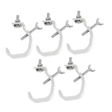 Heavy Duty Aluminum Stage Lighting Clamp 5Pack NonSlip Ribbed Design For Secure Truss Tube Mounting Durable Finish