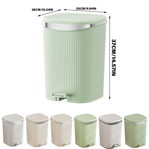 Efficient Pedal Trash Bin Trash Can Keep-electroplated gray 2