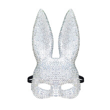 Portable Rabbit Shape Mask with Soft Glass Embellishment-Silver