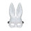 Portable Rabbit Shape Mask with Soft Glass Embellishment-Silver 1