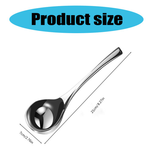 Practical Stainless Steel Soup Spoon Large Size Spoon for 2