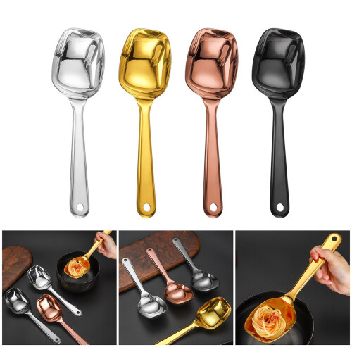 Practical Stainless Steel Soup Spoons Multifunctional-rose gold 2