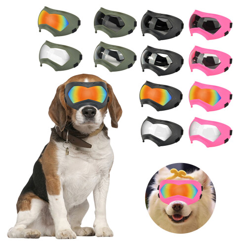 Lunettes de soleil pour animaux de compagnie, à-Armée vert rouge 2