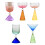 Elegante Weinbecher, bunte Cocktailbecher,- C 2