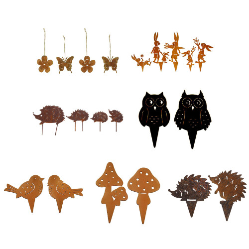 Décorations de cour d'animaux en métal, animaux-5 lapins 1