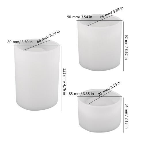 Striped Cylinder Tealight Holder Molds for-medium style 2
