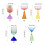 Beverage Cups Creative Wine Cups Colorful Cocktail Cups for- E 4