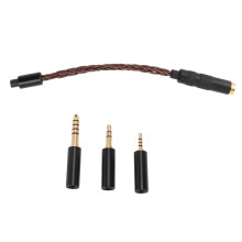 Cábla Oiriúntóra Cluasán 4.4mm go 2.5mm Cothrom, Ábhair Ardchaighdeáin Airgead Plátáilte Sreang Chopair Croí Dearadh Inscortha, Inaistrithe