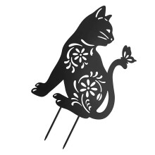 Piquets de cour en forme de chat, 1/2-Regarde en arrière chat