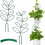 2pcs Iron Garden Plant Support Stake with Cable Ties Vine-White 4