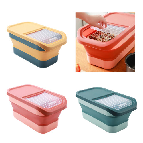 Space Saving Rice Container Foldable Storage Box for-Green 2