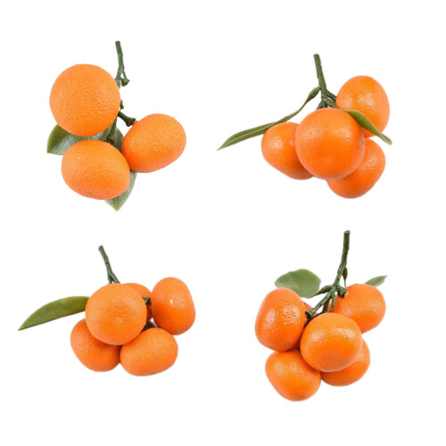 Simulation de fruits de mandarine artificiels,-3 oranges 1