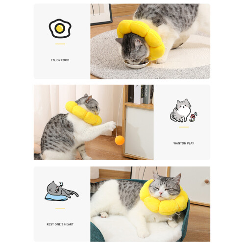 Safe Cat Collar Pet Wound Recovery Licking Prevent-M 2