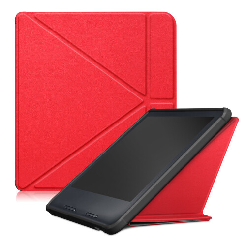 Tablet Leather Case for Libra 2 2021 7Inch Foldable Holder-red