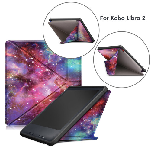 Tablet Leather Case for Libra 2 2021 7Inch Foldable Holder-red 1