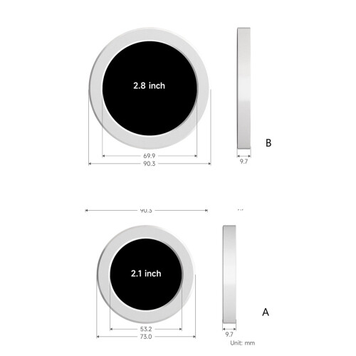 Moniteur LCD alimenté par USB 2.1/2.8 pouces-argent 2,1 pouces 1