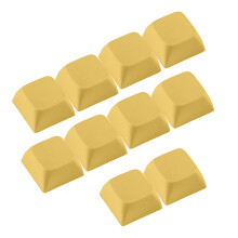10 Stück PBT-Rohling-Tastenkappen für MX-Schalter,-Gelb