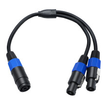 Speakon Splitter Cable 1 Female to 2 Male Extension Connectors