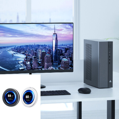 Écran de refroidissement d'eau CPU/GPU, 2.8 pouces,-Noir 2
