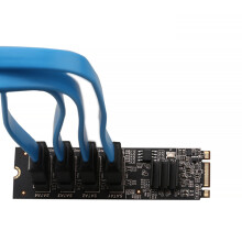 M.2 to 4 Ports Sata3.0 Adapter M.2 NVME Pcie3.0 to 4-port 7Pin