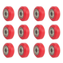 12Pieces 3D Printer Wheel 3D Printer POM Wheel Plastic-Red