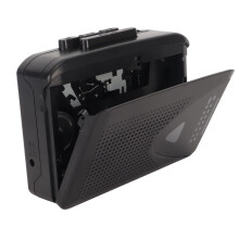 Portable Cassette Player, USB to MP3 Converter, FM AM Radio Walkman (Black)