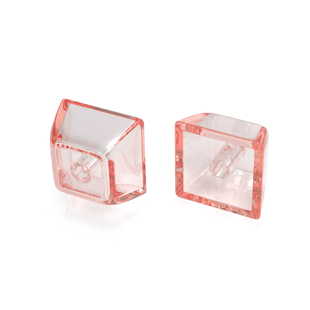 1U Fully Transparent Xda Keycap Mechanical-Translucent Pink 7732000493041