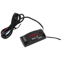 (As show, One size) 3 in 1 Waterproof LED Electronic Meter Motorcycle Digital Time Clock Thermometer Voltmeter-2635
