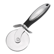 Stainless Steel Pizza Cutter Wheel, 8.3 Inch Professional Multifunctional Kitchen Slicer, NonSlip Handle, Black