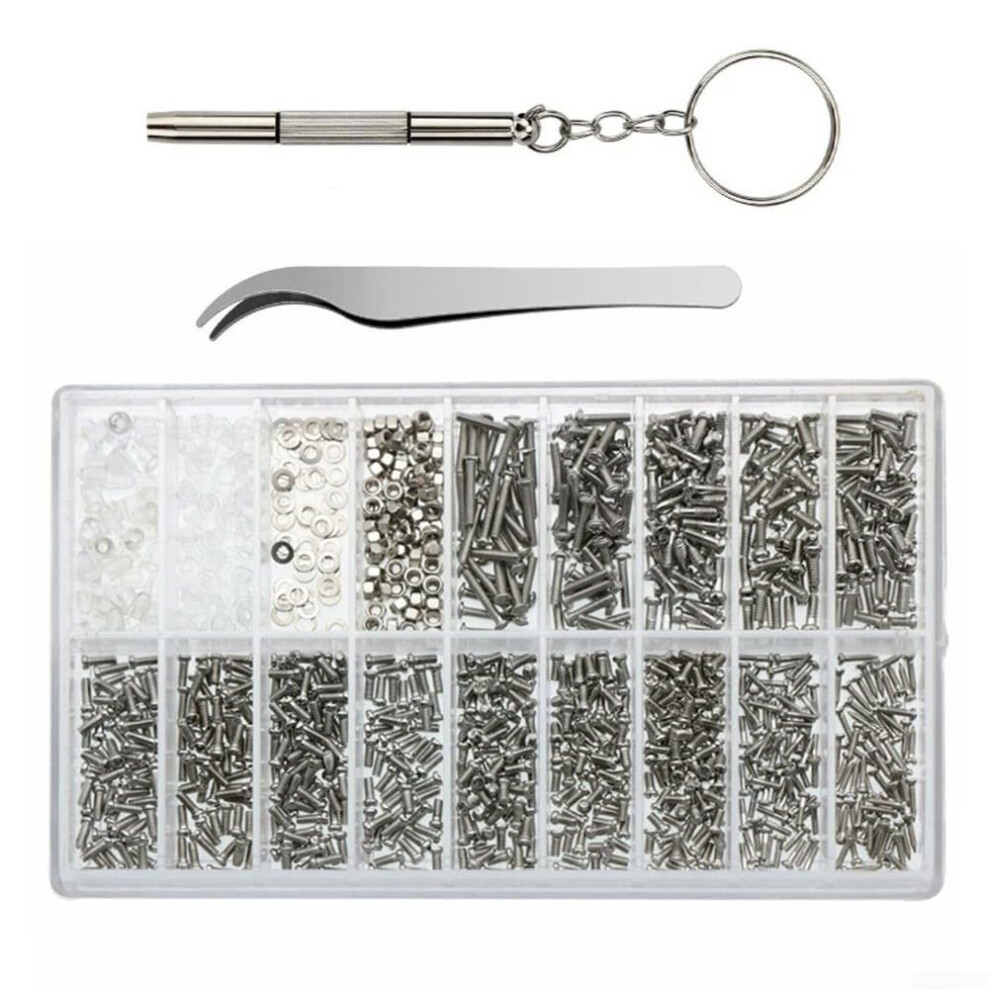 Sun Glasses  Kit, 1000Piece, with Multifunctional Screwdriver for Easy Eyewear Fixing Tasks