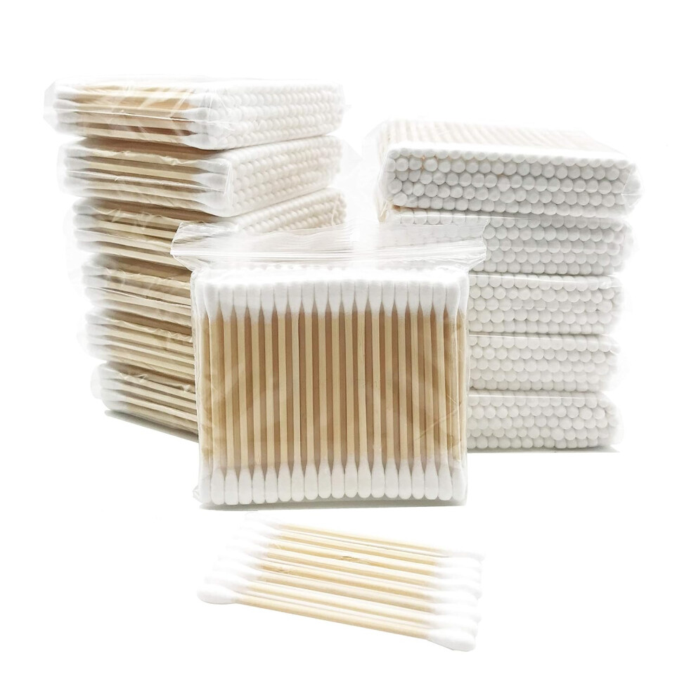 Eco-Friendly Bamboo Cotton Swabs, Natural Cotton Buds With Thick Tips And Sturdy Bamboo Stick, Biodegradable For Multipurpose Use In Beauty, Home And