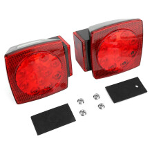 Multifunctional Trailer Lights LED Submersible Stop Turn Tail Rear Reflector Side Marker Light License Plate Light Waterproof Trailer Light Kit With