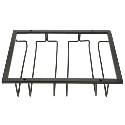 Hanging Stemware Rack Under Cabinet, Wine Glass Hanger with Three Rows for Kitchen Bar Storage, Space Saving Upside Down Goblets Display Rack for Home 1