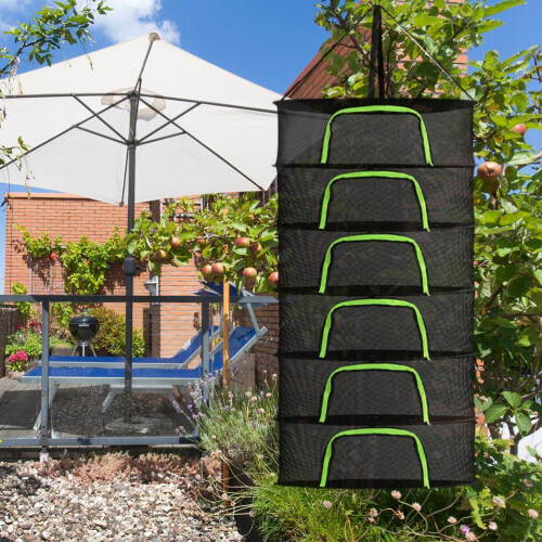 Foldable Plant Drying Rack for Efficient Harvest Processing, Hanging Drying Rack with Air Circulation and Breathable Mesh, Mesh Drying Rack with U-Sha 2