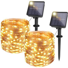 Energy Efficient, Waterproof String Lights Battery Operated Twinkle Lights For Outdoor Decorations And Bedroom Decor, 12M Light Length + 1.8M Cable,