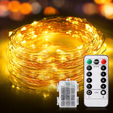 Twinkle Lights For Indoor Outdoor Decor, Fairy Lights Battery Operated 240 Led With Remote Control, Waterproof Timer Function 8 Modes Warm White For