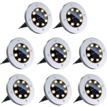 Antislip tuinpadverlichting: verbeterde roestvrijstalen grondlampen op zonne-energie, waterdichte, zeer efficiënte verlichting, onderhoudsvrije