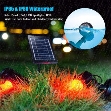 Encanto ao ar livre: Luz subaquática para fonte movida a energia solar, holofote submersível com classificação IP68 para lagos e piscinas