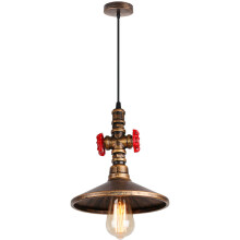 Lampadario a sospensione unico a forma di tubo dell'acqua, elementi di ispirazione vintage, cavo regolabile per appendere in lavanderia o veranda
