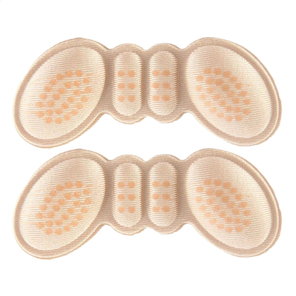 Heel pads for shoes, women's heel inserts  2 pieces sponge heel cushions, reusable heel protectors, beige.