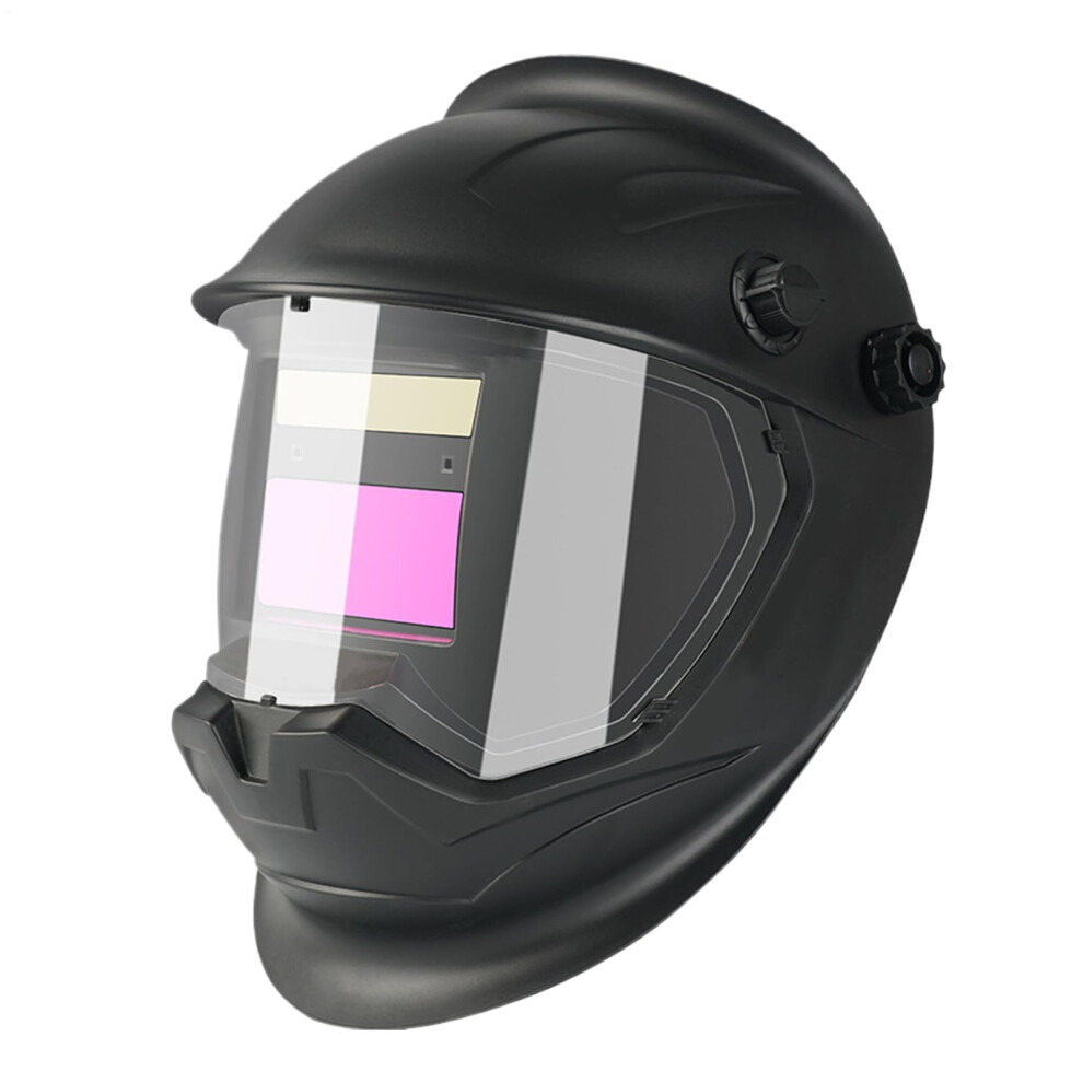 Auto Darkening Welding Helmet Solarpowered, Large Viewing Area For Construction, Auto 9365049866859