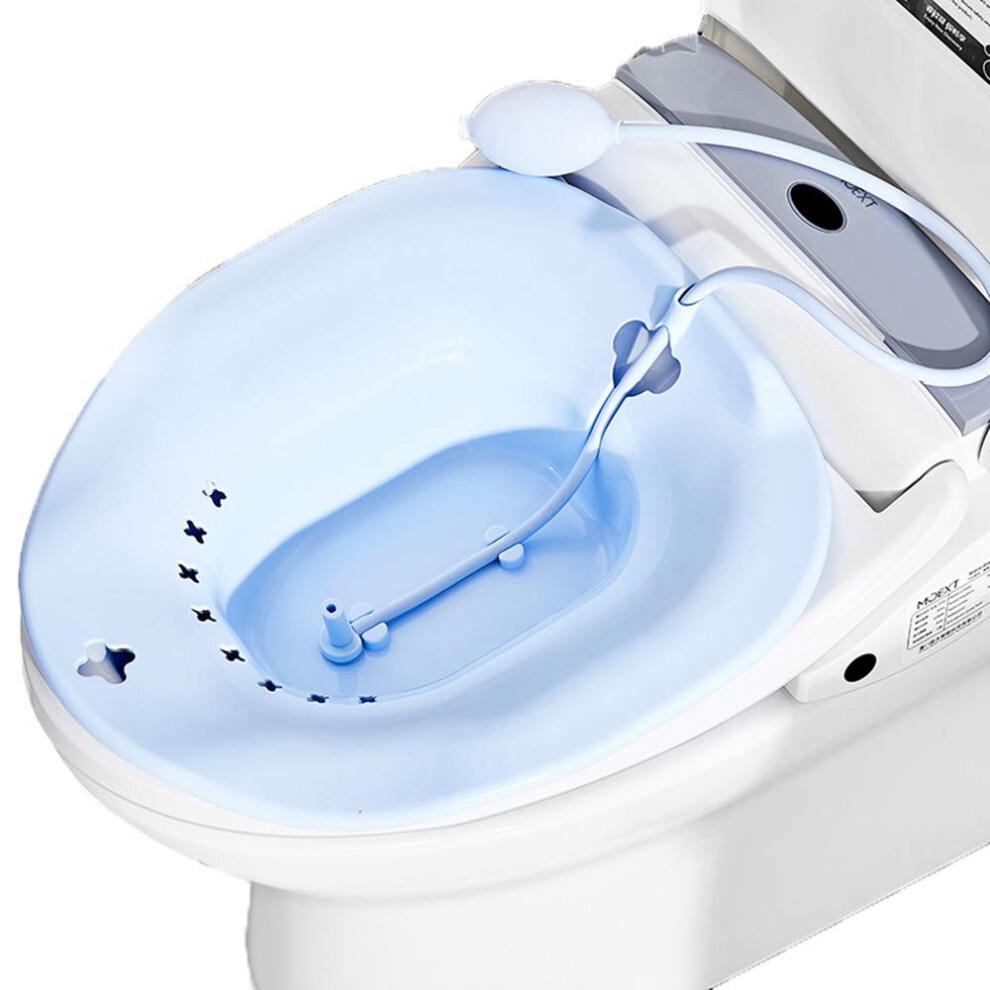 Portable Bidet For Toilet Over The Toilet Sitz Bath With Flusher Blue For Pregnant Women And Hemorrhoids 9412369129635