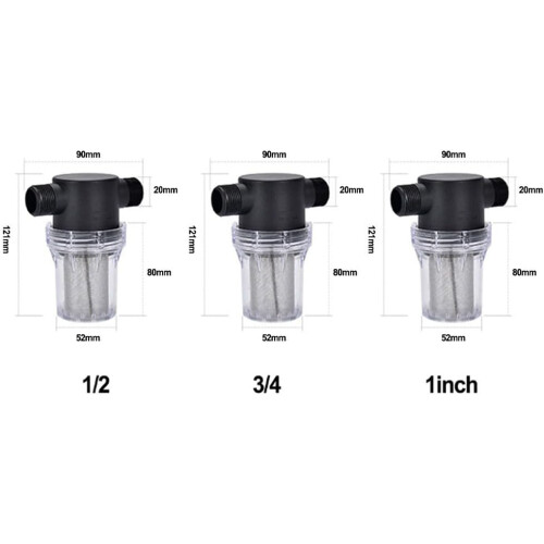 Garden Pond Inline Mesh Strainer,  Flow Pipeline Water Pump Filter, Debris Protection Model A 2