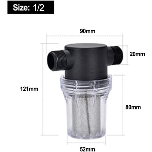 Garden Pond Inline Mesh Strainer,  Flow Pipeline Water Pump Filter, Debris Protection Model A 1