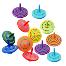 20 Colorful Wooden Spinning Toys for Parties, DIY, ParentChild Bond